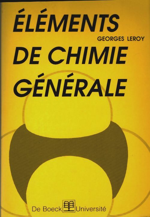 Livrenpoche : Eléments de chimie générale - Leroy - Livre