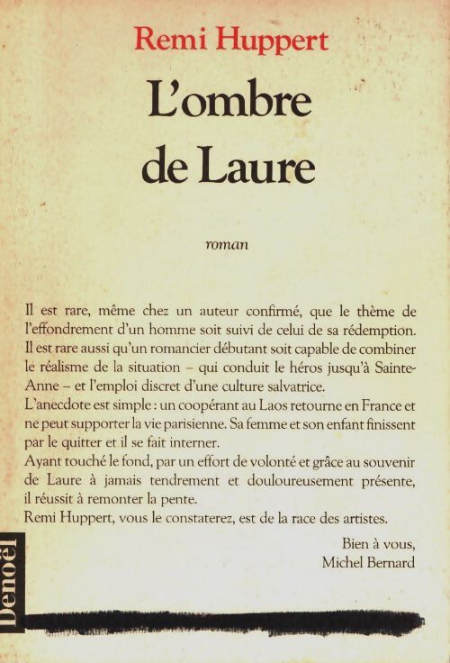 Livrenpoche : L'ombre de laure - Rémi Huppert - Livre