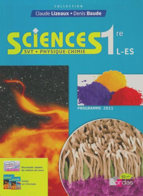 Livrenpoche : Sciences, SVT, physique, chimie Première L-ES - Collectif - Livre