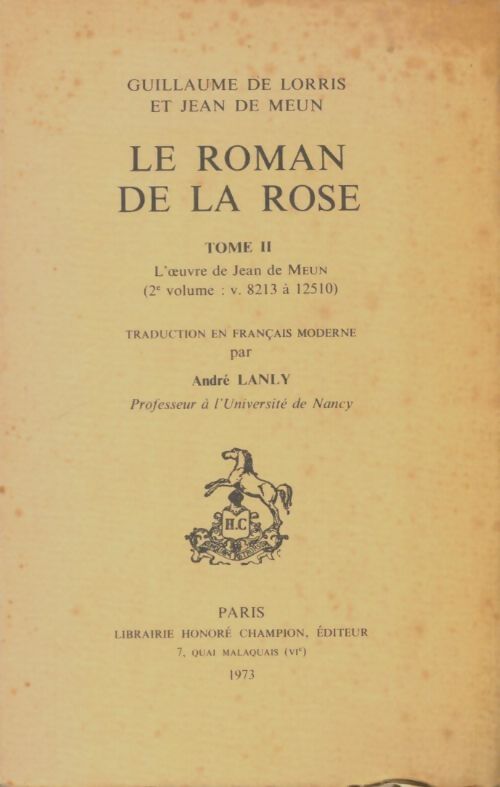 Livrenpoche : Le roman de la rose Tome II - Jean De Meun - Livre