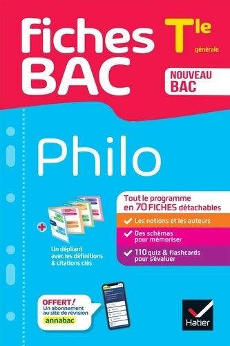 Livrenpoche : Fiches bac - Philo Terminale - Bac 2025 : Tout le programme en fiches de révision détachables - Patrick Ghrenassia - Livre
