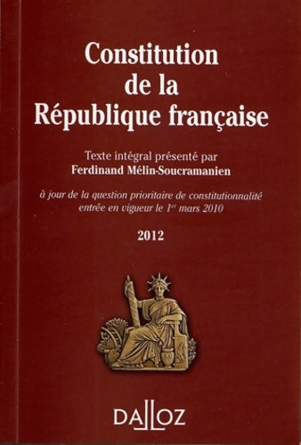 Livrenpoche : Constitution de la République française - Ferdinand Melin-Soucramanien - Livre