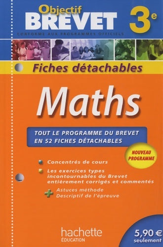 Livrenpoche : Objectif brevet Maths 3e : Fiches détachables - Josyane Curel - Livre