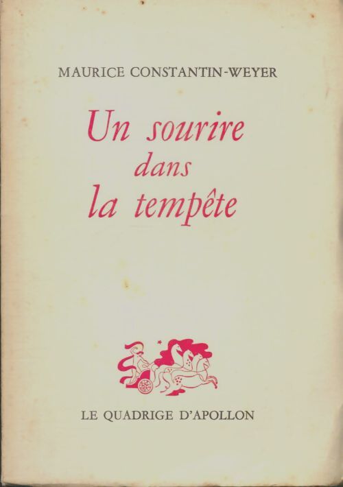Livrenpoche : Un sourire dans la tempête - Maurice Constantin-Weyer - Livre