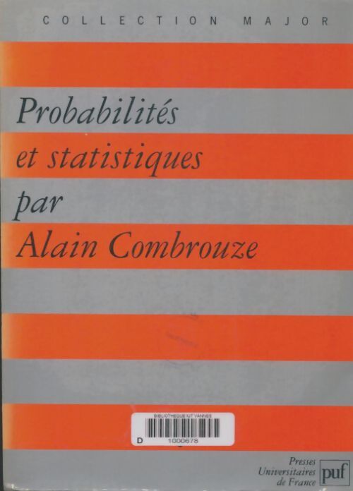 Livrenpoche : Probabilités et statistiques - Alain Combrouze - Livre