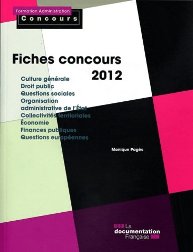 Livrenpoche : Fiches concours 2012 - Pages Monique - Livre