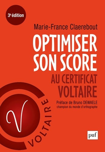 Livrenpoche : Optimiser son score au Certificat Voltaire - Marie-France Claerebout - Livre