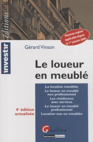 Livrenpoche : Le loueur en meublé - Gérard Vinson - Livre