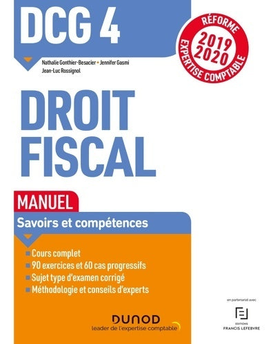Livrenpoche : DCG 4 Droit fiscal - Manuel - Réforme 2019/2020 : Réforme Expertise comptable 2019-2020 - Nathalie Gonthier-Besacier - Livre