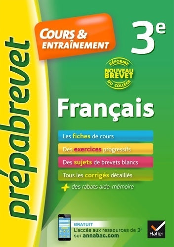 Livrenpoche : Français 3e Nouveau brevet - Christine Formond - Livre