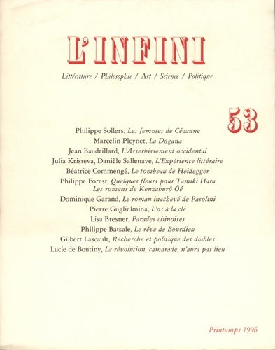 Livrenpoche : L'Infini - Collectif - Livre