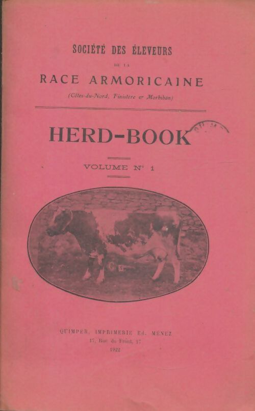 Livrenpoche : Société des éleveurs de la race armoricaine herd-book volume n°1 - Collectif - Livre