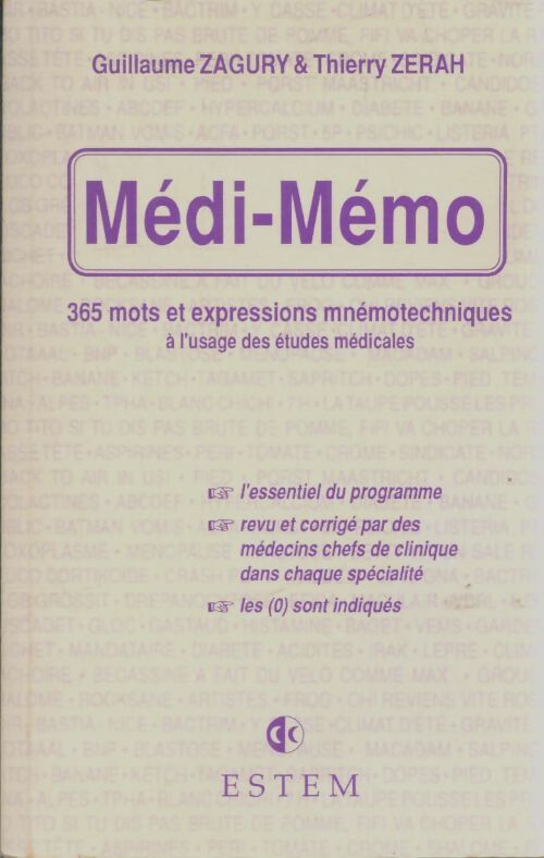 Livrenpoche : Médi-mémo - Guillaume Zagury - Livre