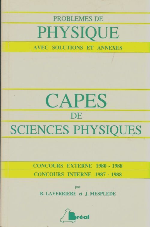 Livrenpoche : Capes de sciences physiques - Jacques Mesplède - Livre