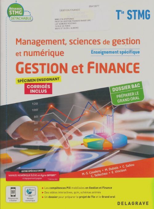 Livrenpoche : Management Sciences de gestion et numérique Terminale STMG . Manuel - Livre du professeur - Brian Phrakousonh - Livre
