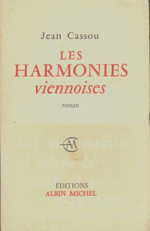Les harmonies viennoises - Jean Cassou - Livre