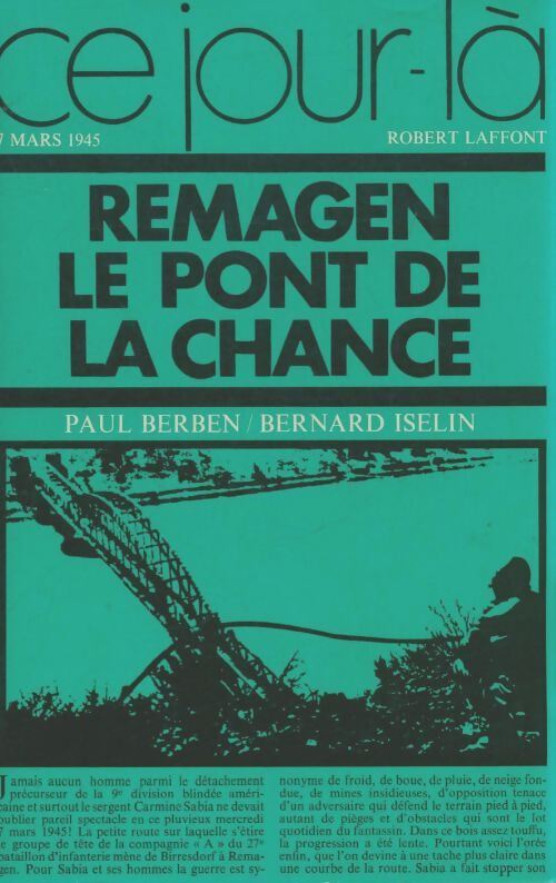 Livrenpoche : Remagen, le pont de la chance - Bernard Iselin - Livre