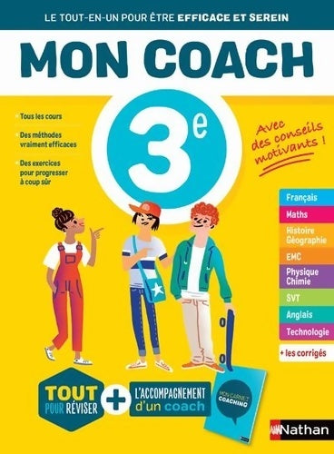 Livrenpoche : Mon coach 3e - Réviser toutes les matières de la 3e avec l'accompagnement d'un coach pour être efficace et serein - Conforme au programme - Céline Mimouni - Livre