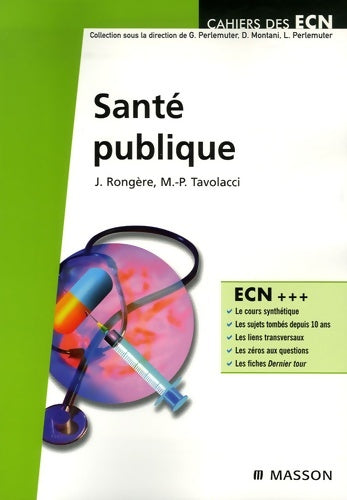 Livrenpoche : Santé publique - Julie Rongère - Livre