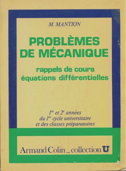 Livrenpoche : Problèmes de mécanique - Michel Mantion - Livre