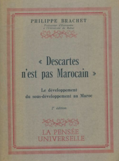 Livrenpoche : Descartes n'est pas marocain - Philippe Brachet - Livre