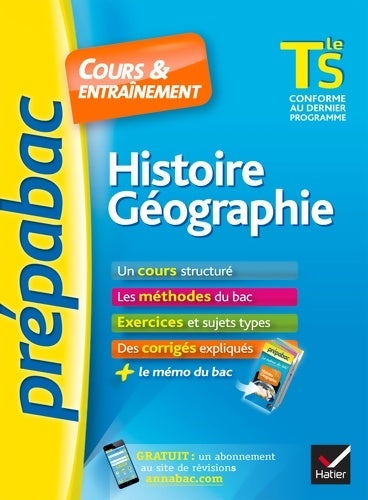 Livrenpoche : Histoire-Géographie Terminale S - Prépabac Cours & entraînement : Cours méthodes et exercices de type bac - Elisabeth Brisson - Livre