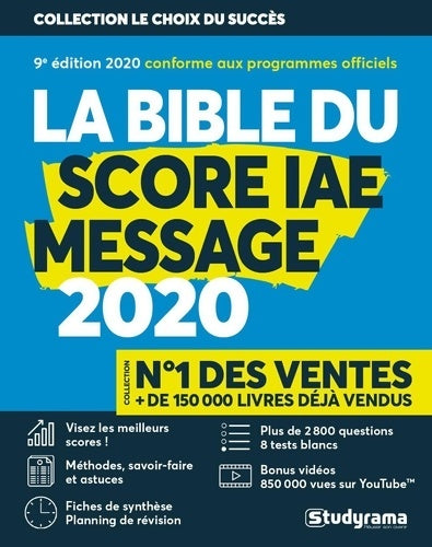 Livrenpoche : Bible du score iae message 2020 - Franck Attelan - Livre