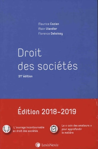 Livrenpoche : DROIT DES sociétés - DEBOISSY VIANDIER - Livre