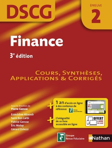 Livrenpoche : Finance - DSCG - Manuel applications et corrigés - Ezzeddine Abaoub - Livre