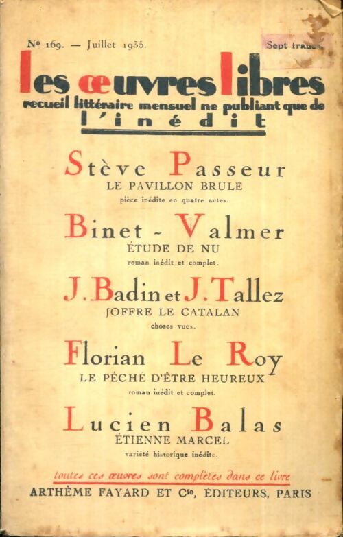 Livrenpoche : Les oeuvres libres n°169 - Collectif - Livre