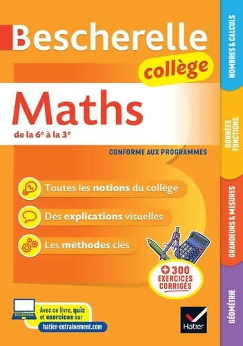 Livrenpoche : Bescherelle collège - Maths : Tout le programme de maths au collège - Jérôme Mante - Livre