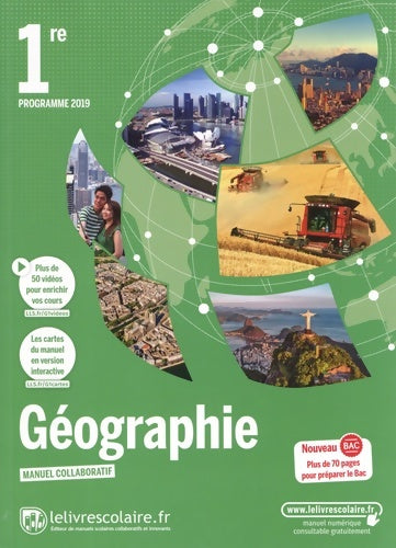 Livrenpoche : Géographie + éducation morale et Civique 1re - Collectif - Livre