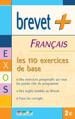 Livrenpoche : Français : Les 110 exercices de base - Rue Des Écoles - Livre
