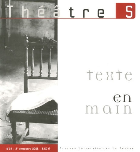 Livrenpoche : TEXTE EN MAIN. Théâtres en Bretagne 22 - Pur - Livre