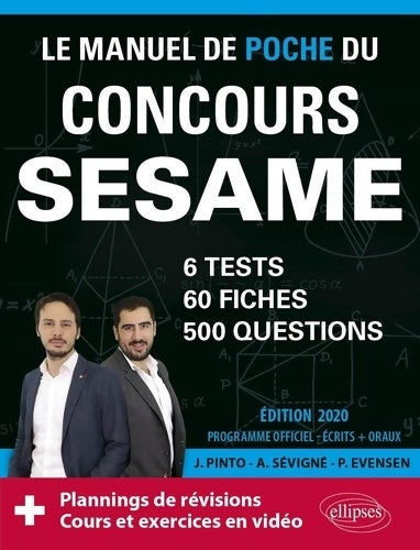Livrenpoche : Le manuel de poche du concours SESAME : 60 fiches 6 tests 500 questions - Paul Evensen - Livre