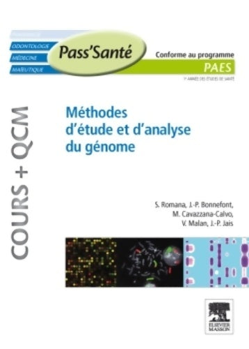 Livrenpoche : Méthodes d?étude et d?analyse du génome : Cours+Qcm - Serge Romana - Livre
