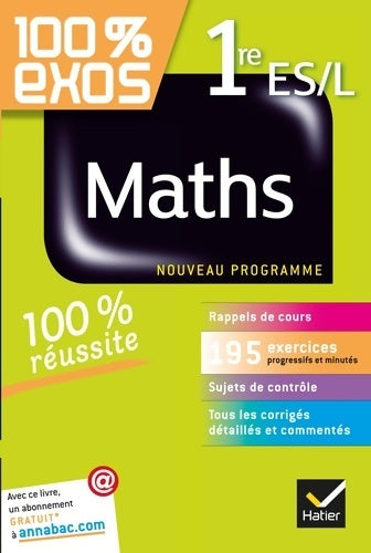 Livrenpoche : Maths 1re ES/L- Exercices résolus - Konrad Renard - Livre