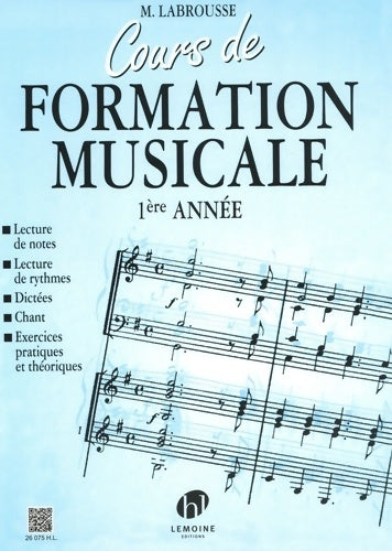 Livrenpoche : Cours de formation musicale 1ère année - Marguerite Labrousse - Livre