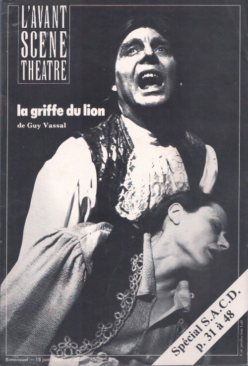 Livrenpoche : L'avant-scène théâtre Revue n°752 : La griffe du lion de Guy Vassal - Collectif - Livre