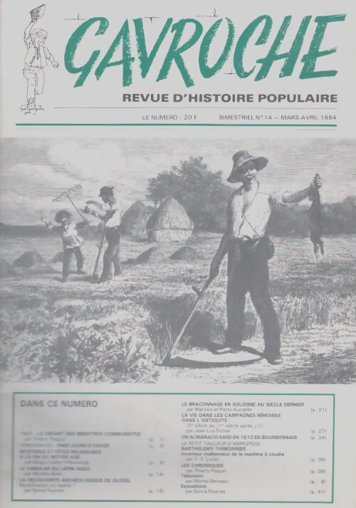 Livrenpoche : Gavroche n°14 - Collectif - Livre