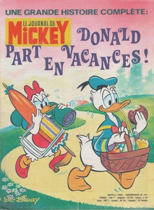 Livrenpoche : Le journal de Mickey n°1411 : Donald part en vacances ! - Collectif - Livre