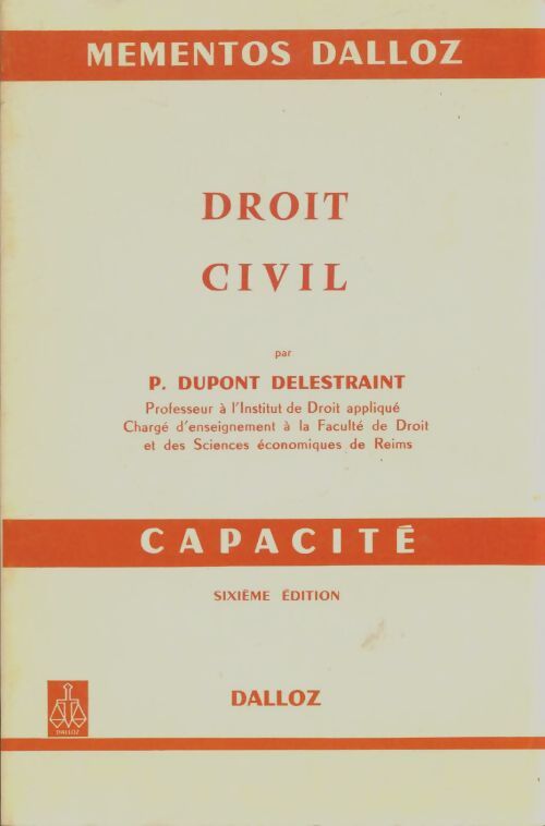 Livrenpoche : Droit civil - Pierre Dupont Delestraint - Livre
