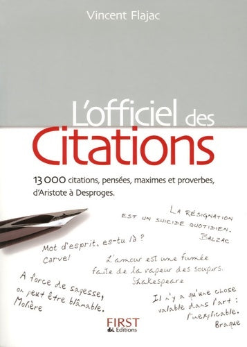 Livrenpoche : L'Officiel des Citations - Vincent Flajac - Livre