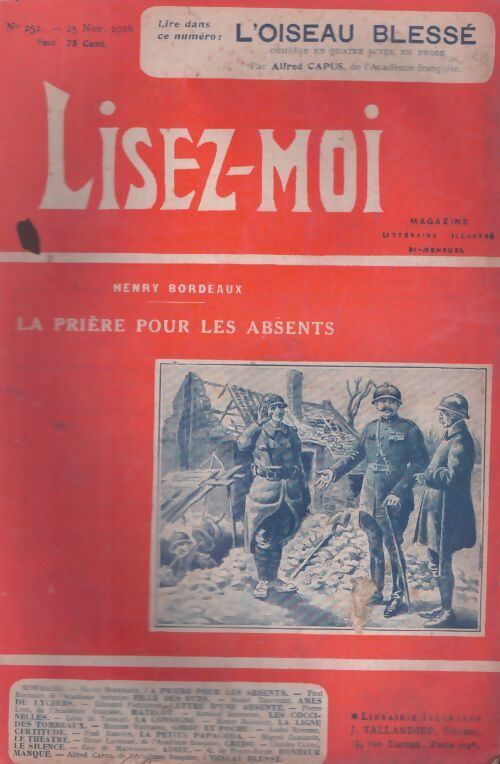 Livrenpoche : Lisez-moi n°252 : La prière pour les absents - Collectif - Livre