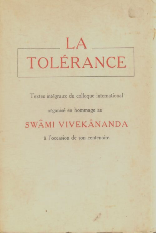 Livrenpoche : La tolérance - Xxx - Livre