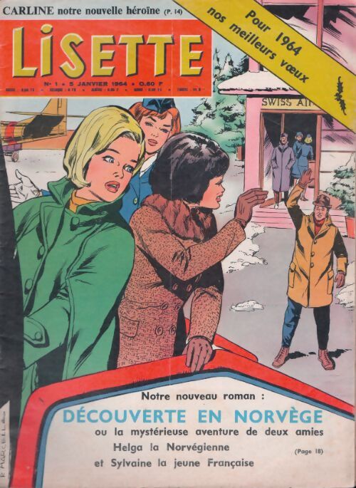 Livrenpoche : Lisette 1964 n°1 : Découverte en Norvège - Collectif - Livre