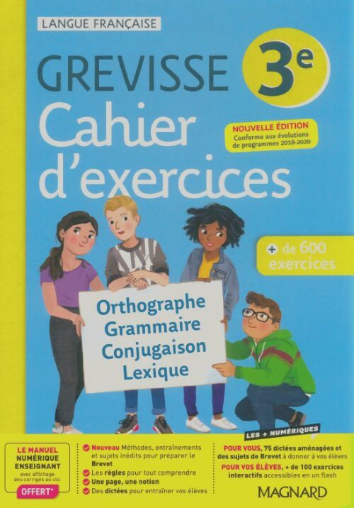 Livrenpoche : Grevisse 3e cahier d'exercices - Collectif - Livre