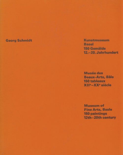 Livrenpoche : Musée des beaux-arts Bâle - Georg Schmidt - Livre