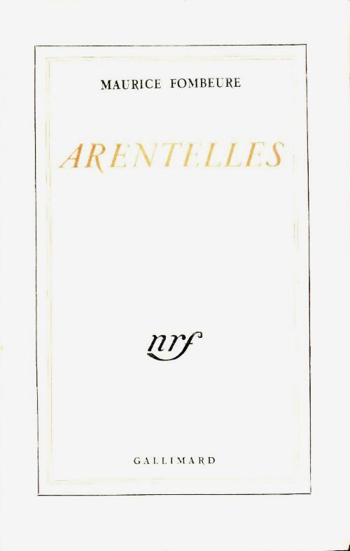 Livrenpoche : Arentelles - Maurice Fombeure - Livre
