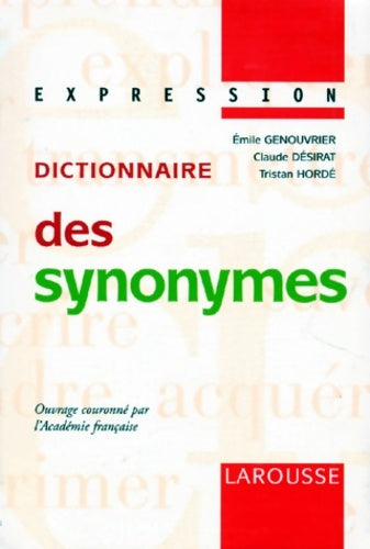 Livrenpoche : Dictionnaire des synonymes - Emile Genouvrier - Livre